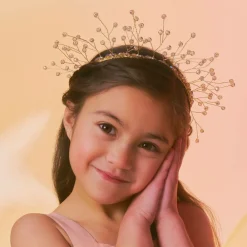 Sienna Likes To Party Hair Accessories*Gold Micheangela Crystal Tiara