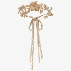 Sienna Likes To Party Hair Accessories*Gold Pearl Garland Headband