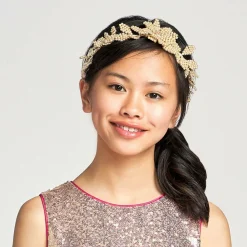 Sienna Likes To Party Hair Accessories*Gold Pearl Garland Headband
