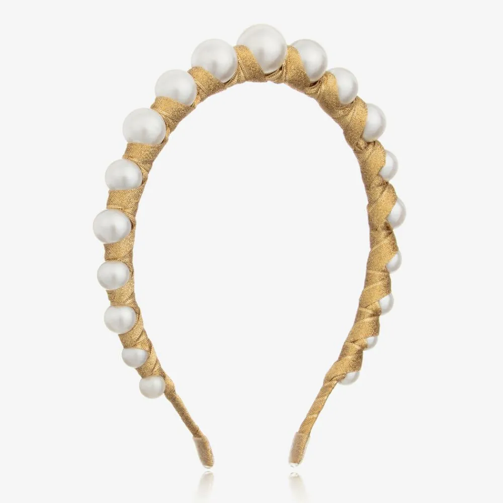 Sienna Likes To Party Hair Accessories*Gold Vida Pearl Hairband