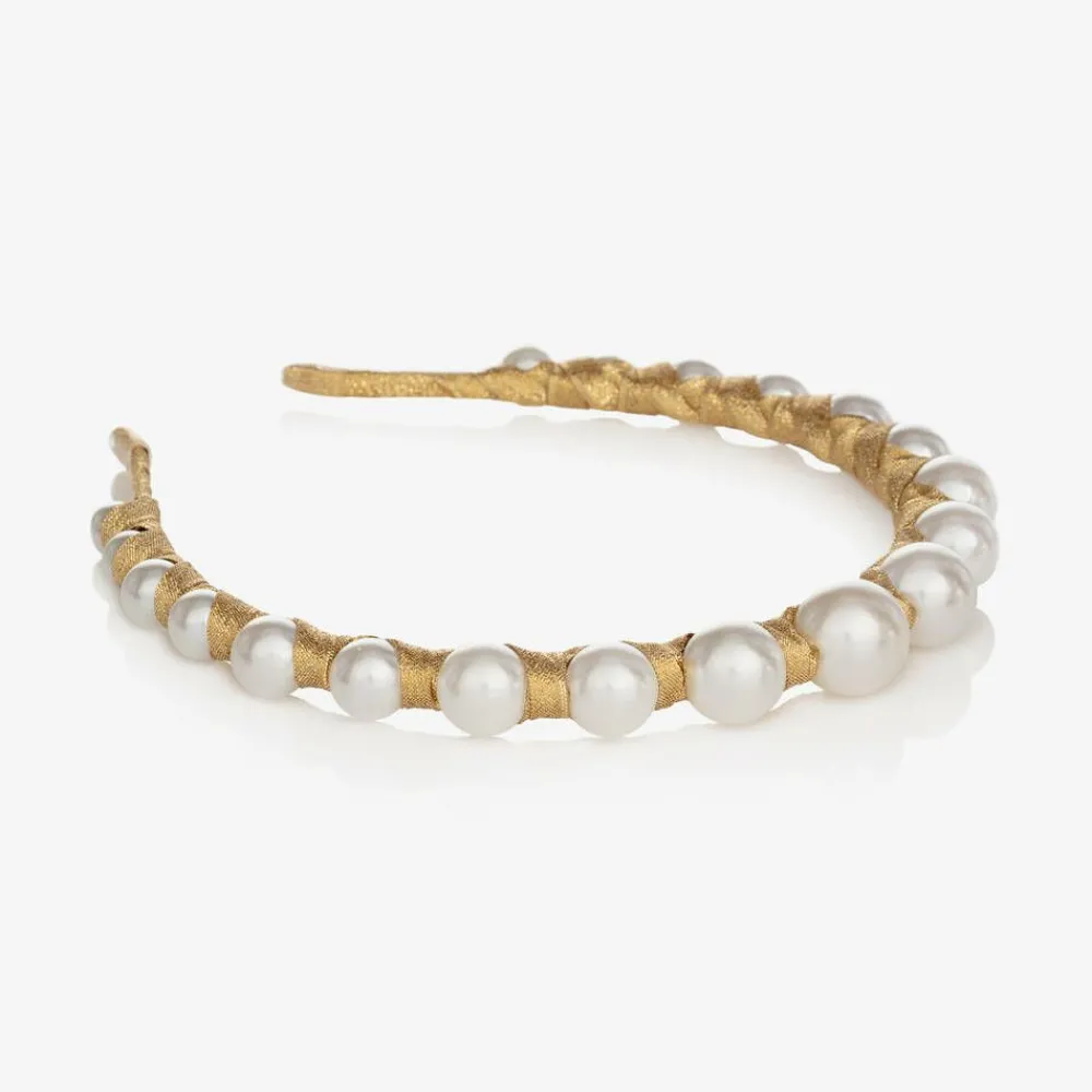 Sienna Likes To Party Hair Accessories*Gold Vida Pearl Hairband