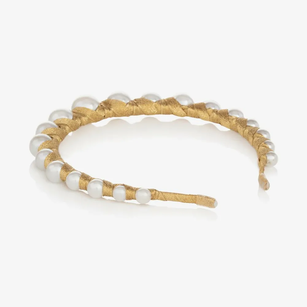 Sienna Likes To Party Hair Accessories*Gold Vida Pearl Hairband