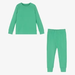 Roarsome Snowwear|Snowwear*Green Bamboo Jersey Base Layer Set