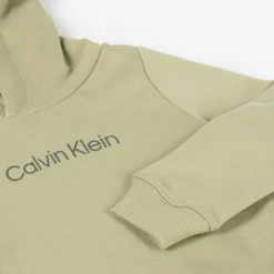 Calvin Klein Tops*Green Cotton Jersey Hoodie