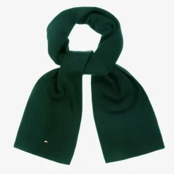 Tommy Hilfiger Scarves|Scarves*Green Cotton Knit Flag Logo Scarf