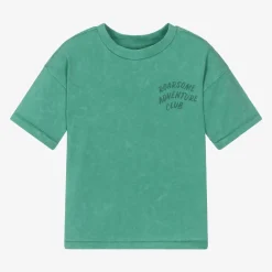 Roarsome Tops*Green Dinosaur Organic Cotton T-Shirt