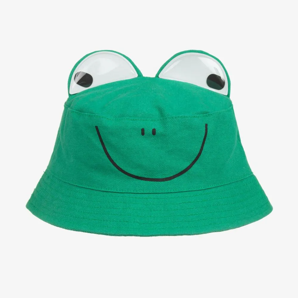 Stella McCartney Kids Hats|Hats*Green Frog Cotton Sun Hat