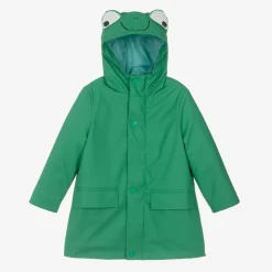 Stella McCartney Kids Coats & Jackets|Coats & Jackets*Green Hooded Frog Rain Coat
