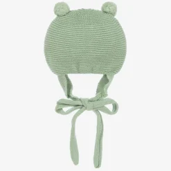 Foque Hats*Green Knitted Pom-Pom Hat