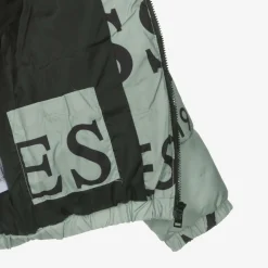 Guess Coats & Jackets|Coats & Jackets*Green Logo Print Puffer Jacket