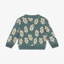 The Bonniemob Tops*Green Organic Cotton Knit Leaf Cardigan
