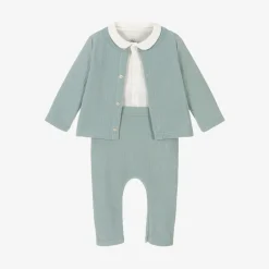 Petit Bateau Gifts*Green Organic Cotton Trouser Set