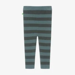The Bonniemob Leggings|Leggings*Green Stripe Cotton & Cashmere Knit Leggings