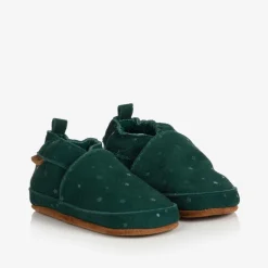 EN FANT Slippers|Slippers*Green Suede Star Slippers