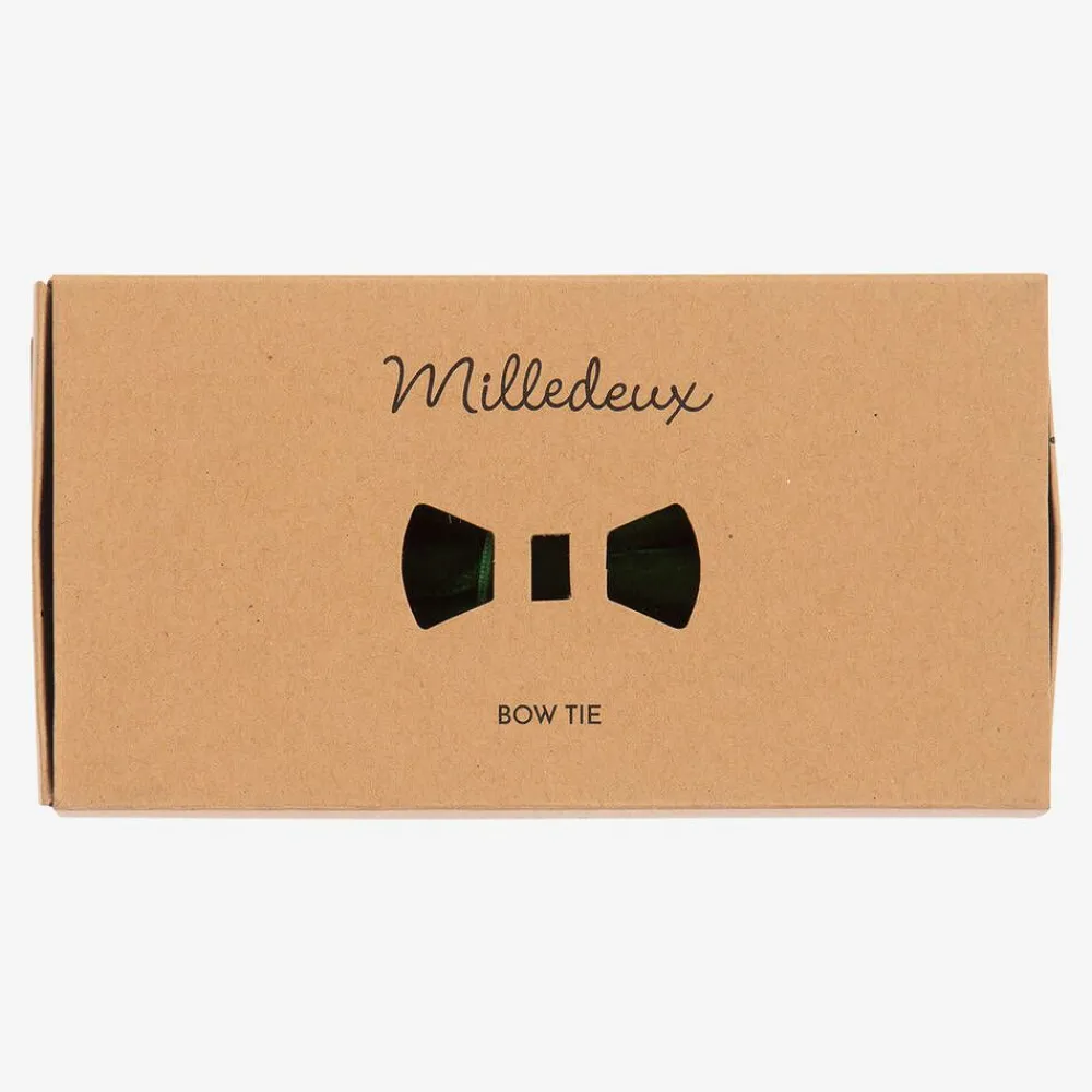 Milledeux Clothing Accessories*Green Velvet Bow Tie (10cm)
