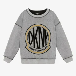 DKNY Tops*Grey & Black Cotton Reversible Sweatshirt