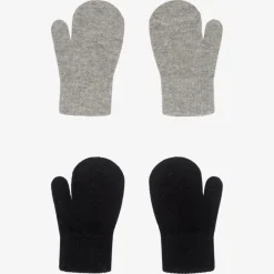 CeLaVi Gloves & Mittens|Gloves & Mittens*Grey & Black Knitted Mittens (2 Pack)