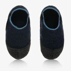 Falke Slippers|Slippers*Grey & Blue Wool Slippers