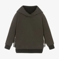 Wauw Capow Tops*Grey & Silver Cotton Bat Hoodie