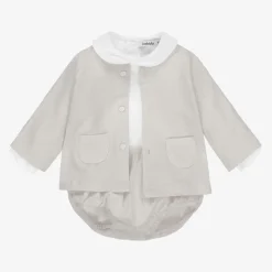 Babidu Outfit Sets*Grey & White Shorts Set