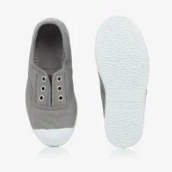 Pisamonas Trainers*Grey Canvas Slip-On Trainers
