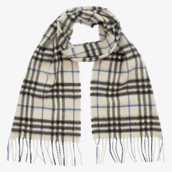 Burberry Scarves|Scarves*Grey Check Cashmere Scarf (130cm) Lichen
