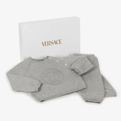 Versace Gifts*Grey Cotton & Cashmere Baby Trouser Gift Set