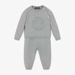 Versace Gifts*Grey Cotton & Cashmere Baby Trouser Gift Set