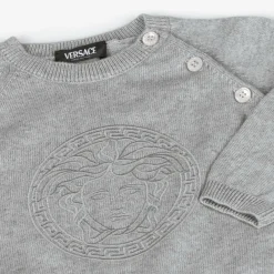 Versace Gifts*Grey Cotton & Cashmere Baby Trouser Gift Set