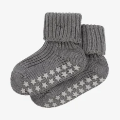 Falke Socks*Grey Cotton Baby Slipper Socks