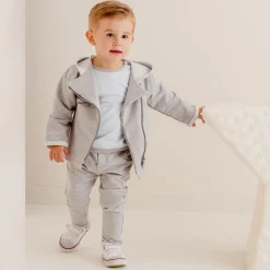 Sofija Tracksuits|Tracksuits*Grey Cotton Baby Trouser Set