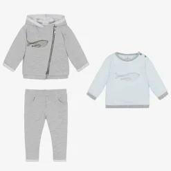 Sofija Tracksuits|Tracksuits*Grey Cotton Baby Trouser Set