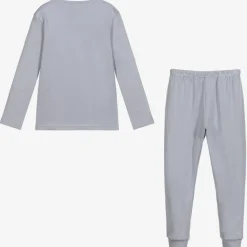 Babidu Nightwear*Grey Cotton Jersey Pyjamas
