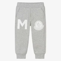 Moncler Enfant Trousers|Trousers*Grey Cotton Joggers