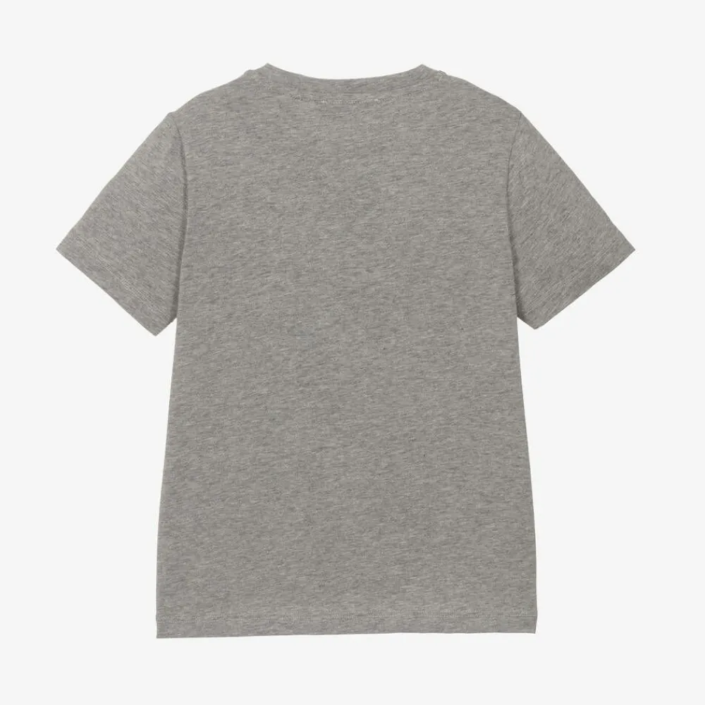 Versace Tops*Grey Cotton Logo T-Shirt