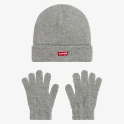 Levis Hats*Grey Hat & Gloves Set