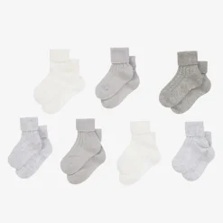 Story Loris Socks*Grey Knitted Baby Socks (7 Pack)