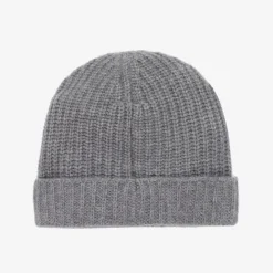 Il Gufo Hats*Grey Knitted Cashmere Beanie Hat
