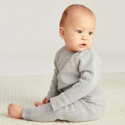 Beatrice amp; George Outfit Sets*Grey Knitted Wool & Cotton Trouser Set
