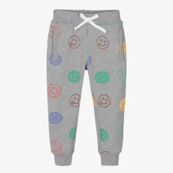 Joyday Trousers*Grey Marl Cotton Happy Faces Joggers