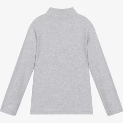 Everything Must Change Tops*Grey Marl Cotton Turtleneck Top