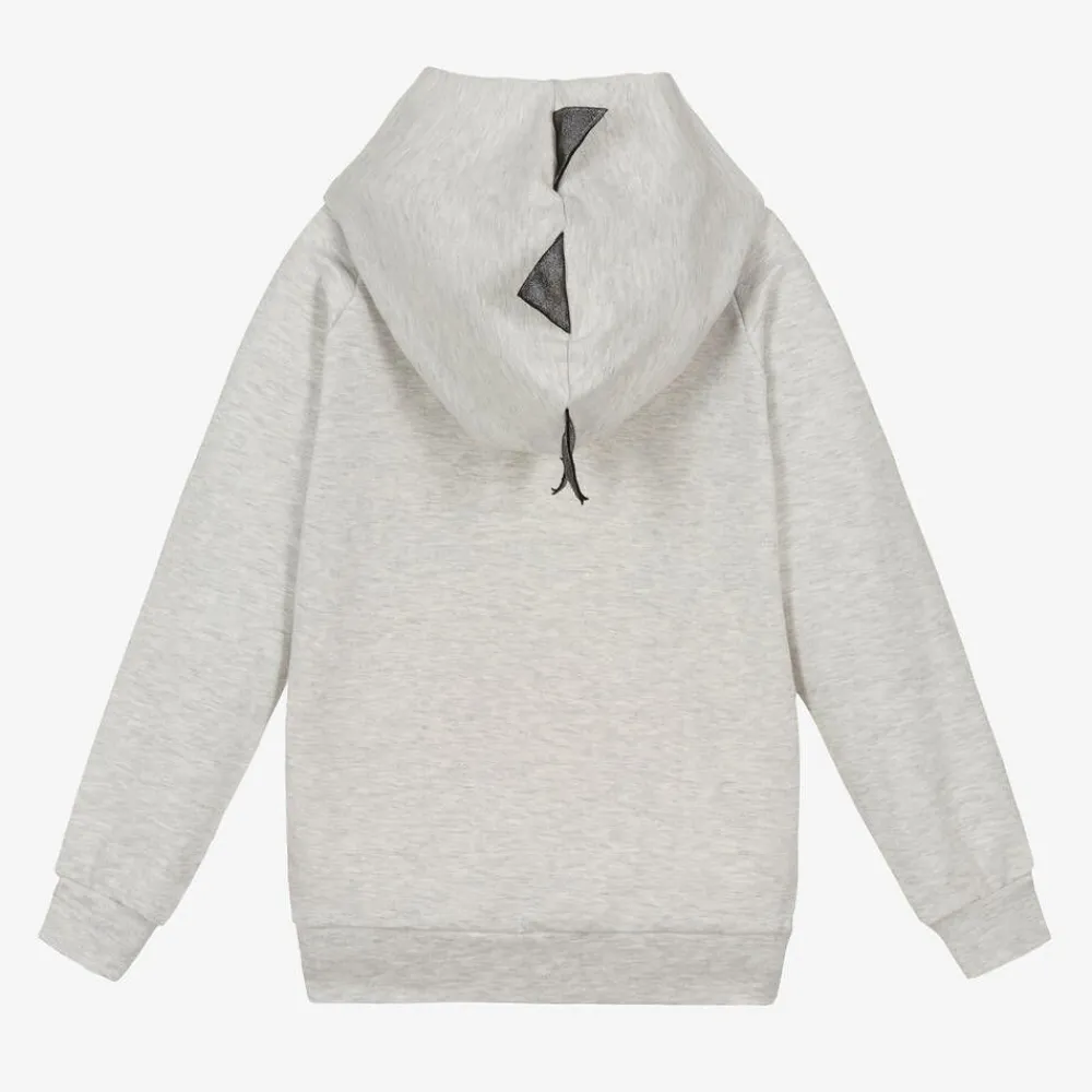 Wauw Capow Tops*Grey Marl Monster Hoodie
