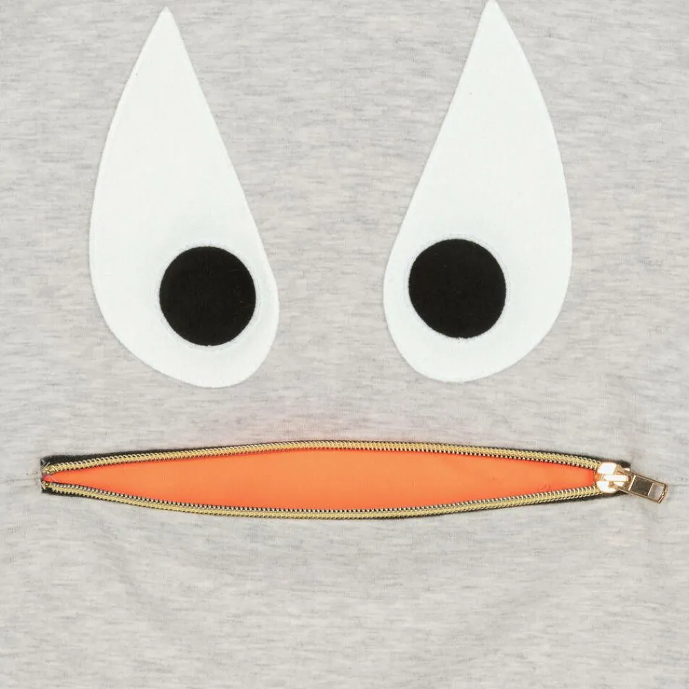 Wauw Capow Tops*Grey Marl Monster Hoodie