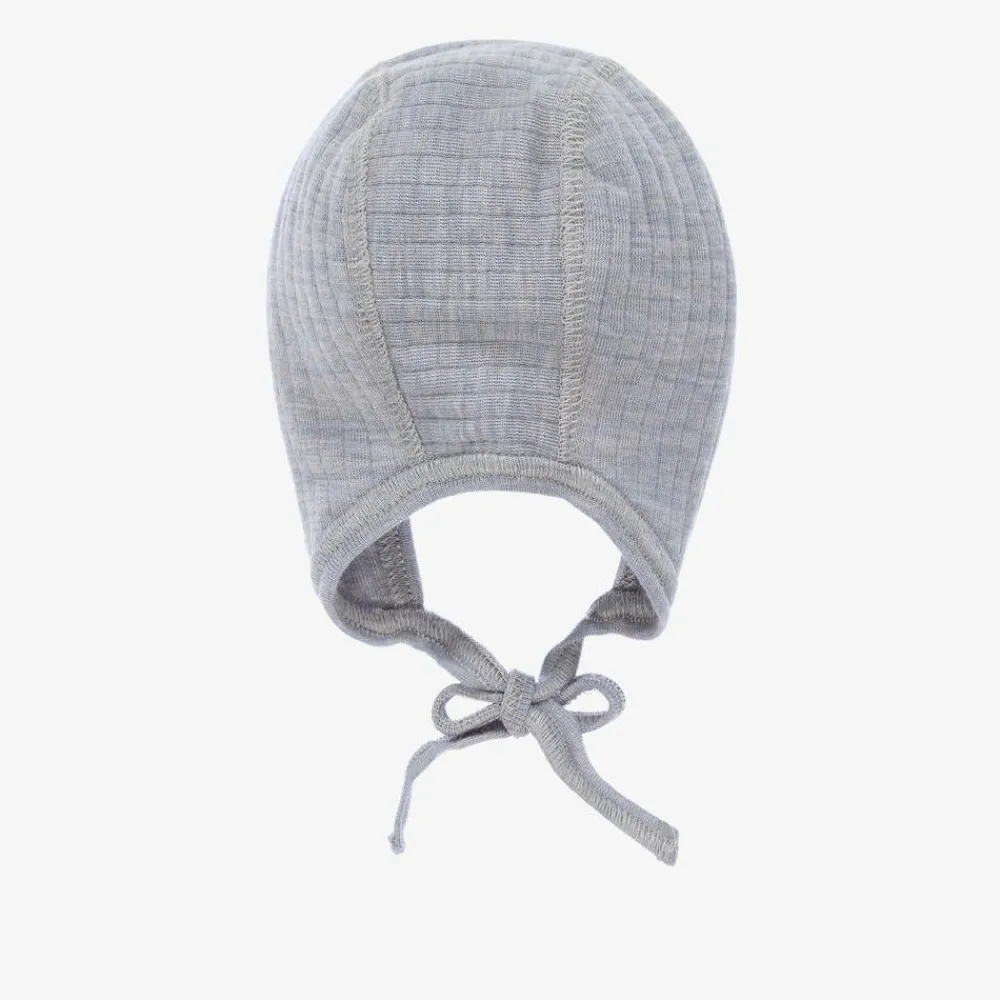 Joha Hats*Grey Merino Wool Bonnet