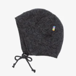 Joha Hats|Hats*Grey Merino Wool Fleece Baby Bonnet