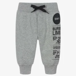 Burberry Trousers|Trousers*Grey Montage Logo Baby Joggers
