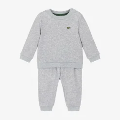 Lacoste Tracksuits|Gifts*Grey Organic Cotton Baby Tracksuit