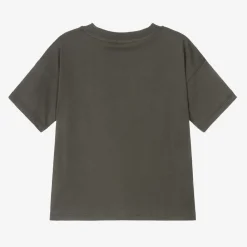 Mini Rodini Tops*Grey Organic Cotton Graphic T-Shirt