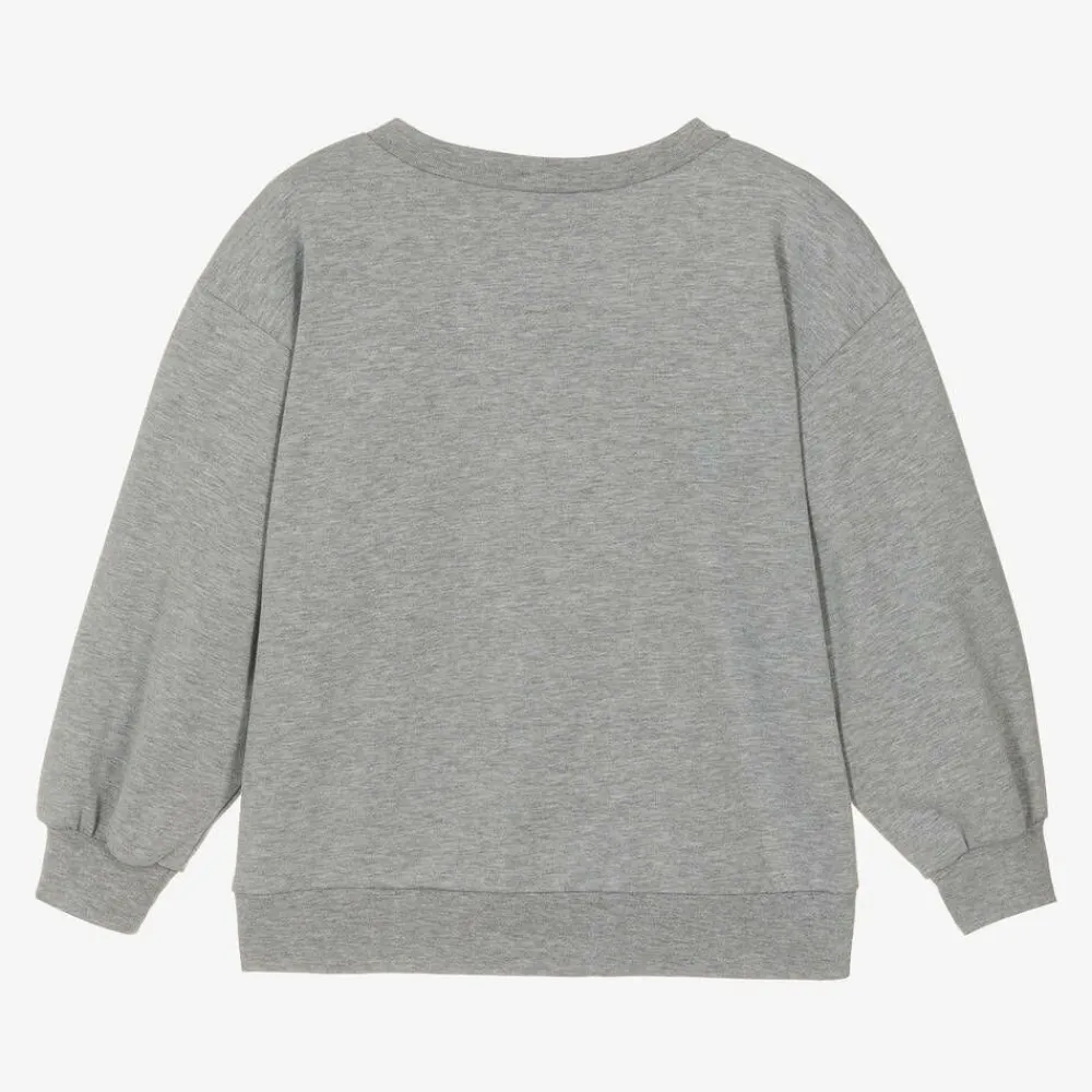 Wauw Capow Tops*Grey Organic Cotton Monster Sweatshirt