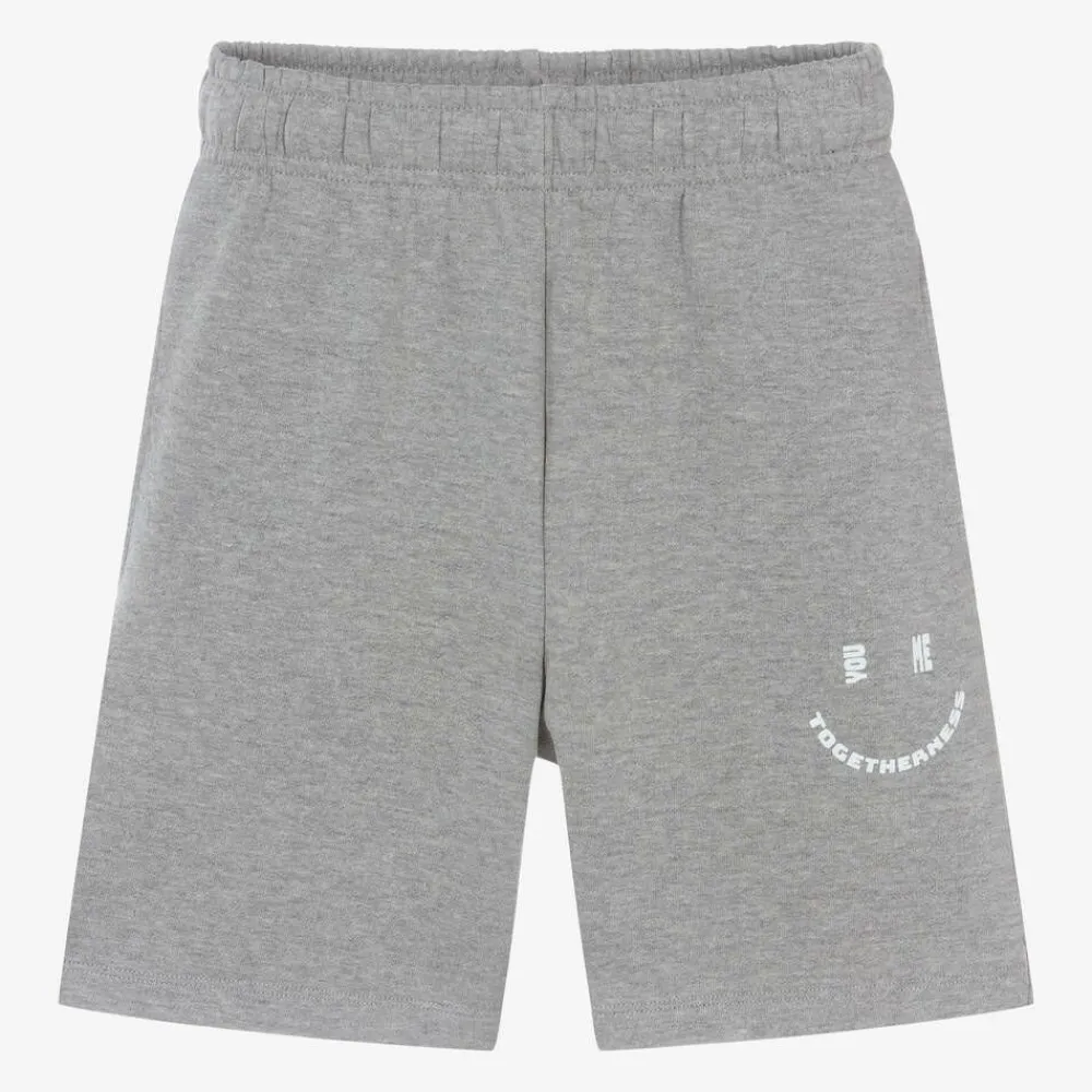 Molo Shorts*Grey Organic Cotton Smile Shorts GreyMelange